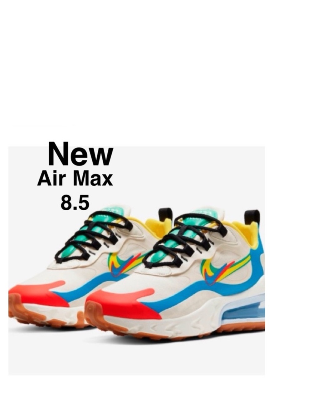 New Nike Air Max 270 React Brand Heritage Size 8.5 box multiple colors ⭐️⭐️⭐️⭐️